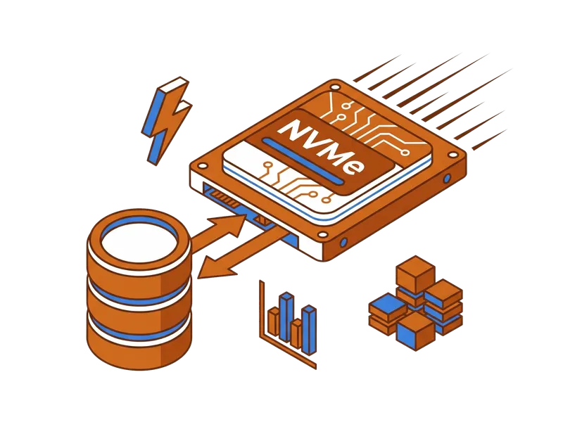NVMe-opslagarchitectuur voor database hosting