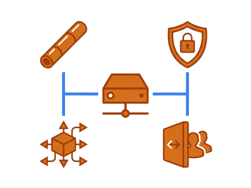 Illustration von VPN- und Proxy-Protokolllösungen