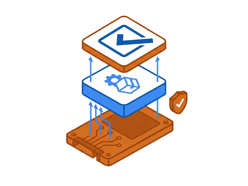 Illustration der QDE KVM-VPS-Plattform mit NVMe-Speicher und Networking