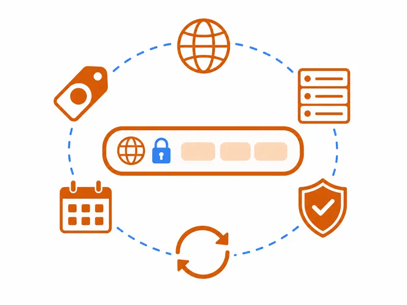 Domeinbeheer-dashboard met DNS-records en nameserver-instellingen