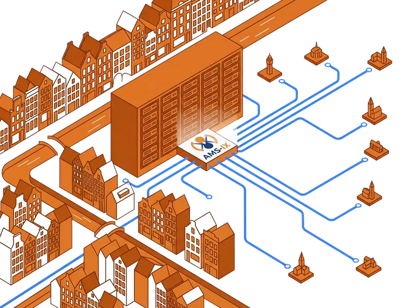 Amsterdam als europäischer Netzwerkknotenpunkt mit AMS-IX-Peering