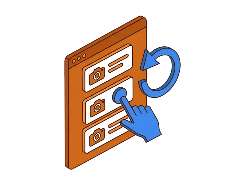 Illustration of control panel with manual backup trigger button