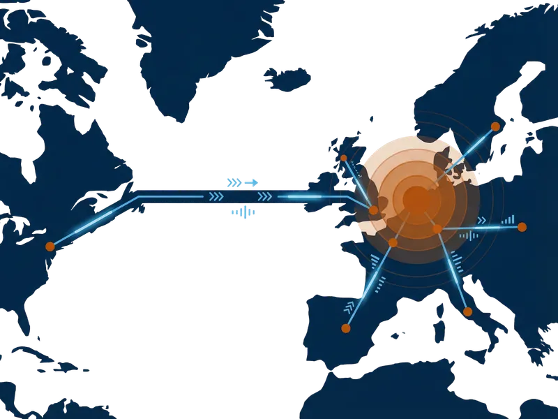 Amsterdam Netzwerkkonnektivität und Latenzkarte