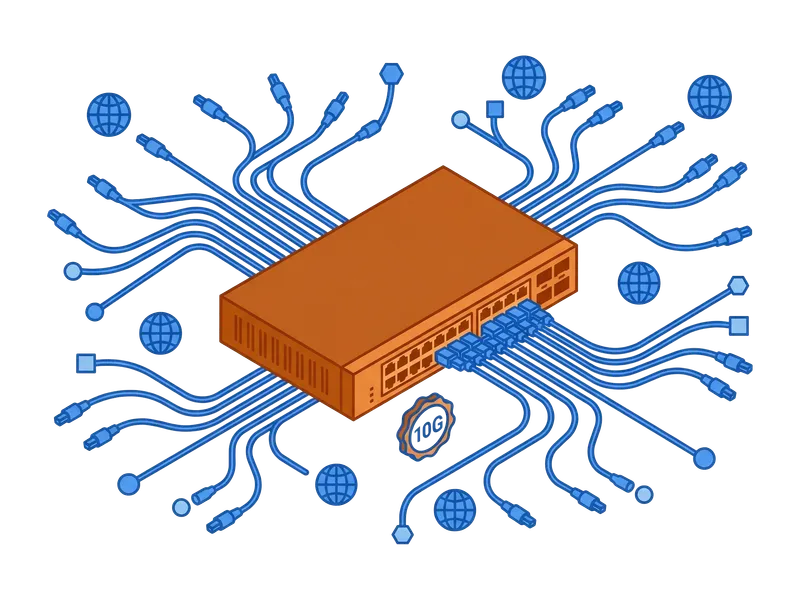 Amsterdamer Rechenzentrum-Netzwerk mit 10 Gbit/s Konnektivität